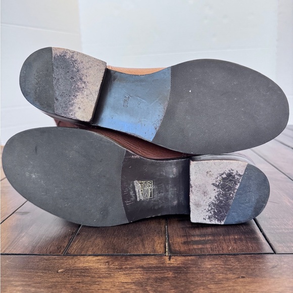 Tory Burch Women's Size 7.5 M Tall Leather Riding Boots Brown Gold Logo - Picture 13 of 16